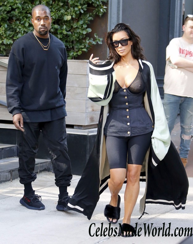 Kim Kardashian See Through Bra In New York 27387