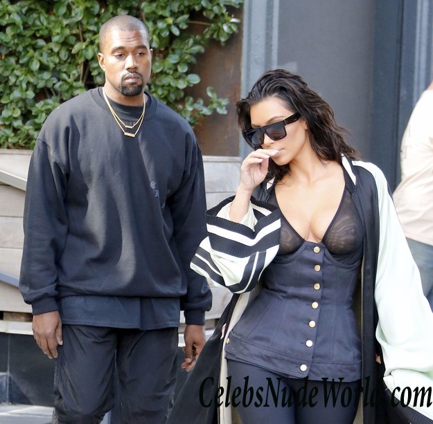 Kim Kardashian See Through Bra In New York 27396