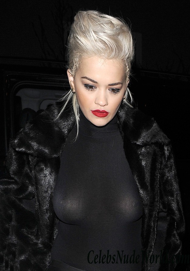 Rita Ora Braless In See Through To Nipples While Leaving The Shepherds Bush Empire in London 27479
