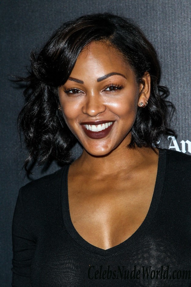 Meagan Good Braless In Black A See Through Dress At &#8220;A Girl Like Grace&#8221; Screening 27614
