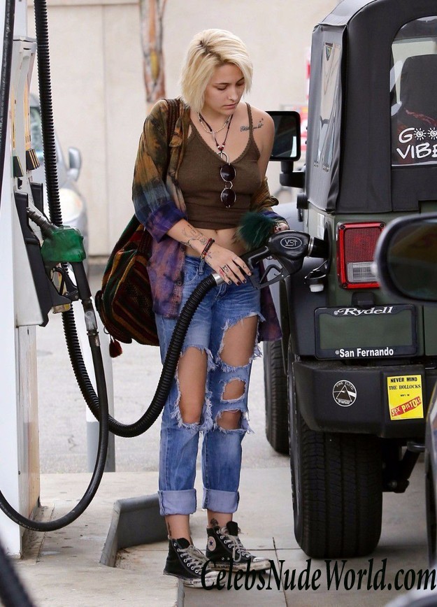 Paris Jackson Pierced Nipple In See Through Top In Los Angeles 27913