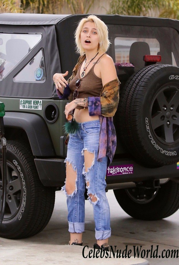 Paris Jackson Pierced Nipple In See Through Top In Los Angeles 27928