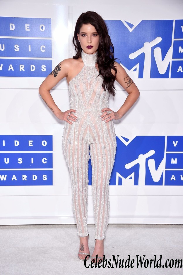 Halsey Braless See Through At 2016 MTV Video Music Awards In NY 27946