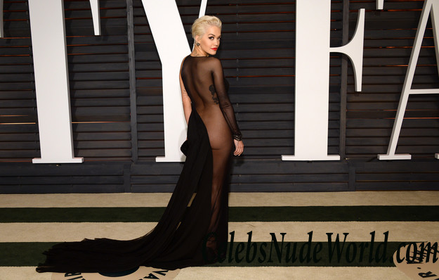 Rita Ora In a See Through Dress At The Vanity Fair Oscar Party In Hollywood 27968
