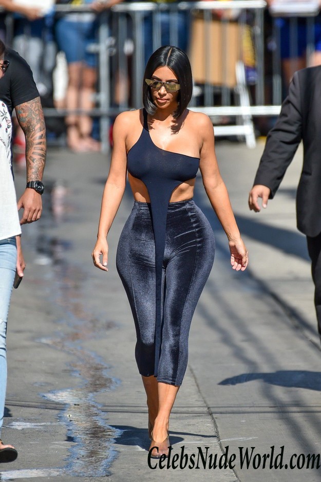 Kim Kardashian Braless In See Thru ish Top 28036