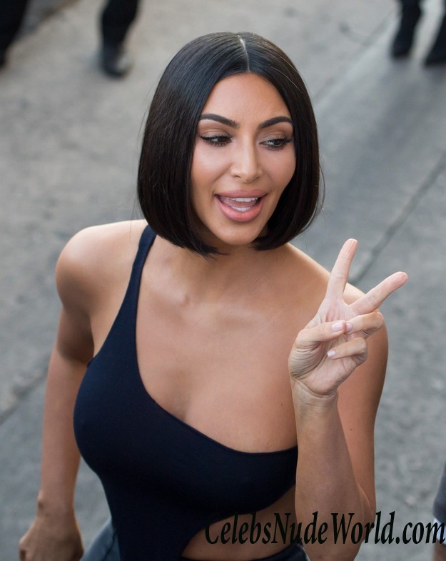 Kim Kardashian Braless In See Thru ish Top 28038