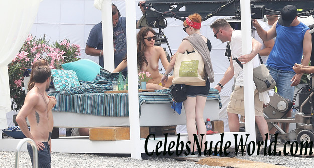 Dakota Johnson In A See Through Bikini On The Set (Topless As A Bonus!) 28046