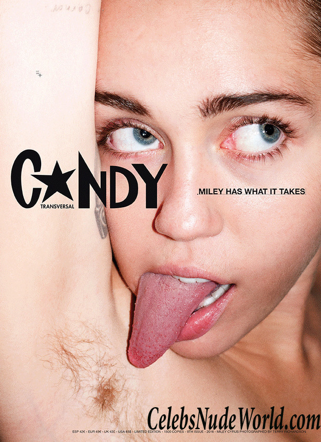 UPDATE: Miley Cyrus Full Frontal Nude, Nipples And Strap On In Candy Magazine 29141