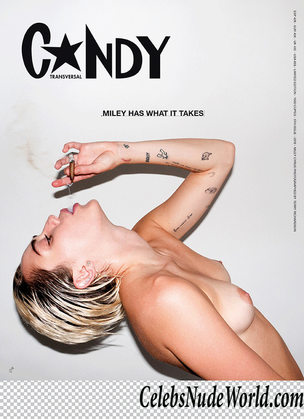 UPDATE: Miley Cyrus Full Frontal Nude, Nipples And Strap On In Candy Magazine 29147
