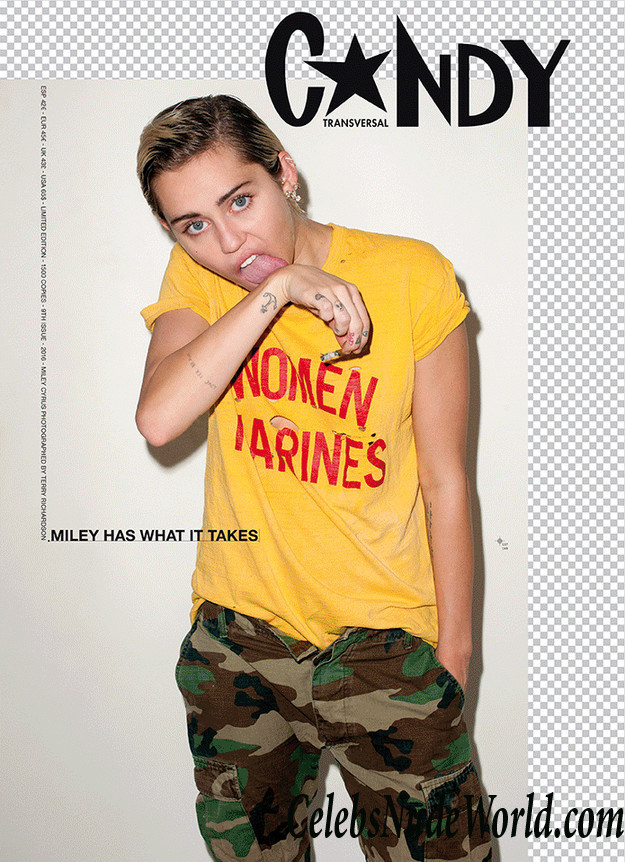 UPDATE: Miley Cyrus Full Frontal Nude, Nipples And Strap On In Candy Magazine 29154
