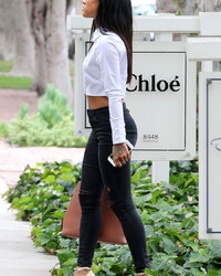 Karrueche Tran wore tight jeans