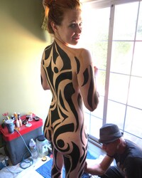 Maitland Ward nude bodypaint photos