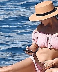 Kourtney Kardashian Bikini Candids In Portofino