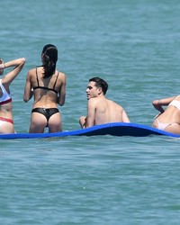 Halsey Wearing A White Thong Bikini On A Yacht