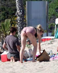 Ireland Baldwin G String Bikini And Nip Slip In Malibu