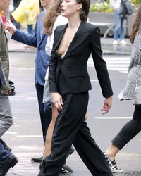 Milla Jovovich Nipple Slip While On A Photo Shoot For Vogue Magazine