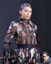 Georgia Fowler See Thru To Boobs On The Runway