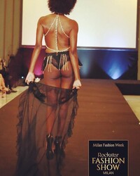 Sylvie Lumbamba during the Milano Fashion Week