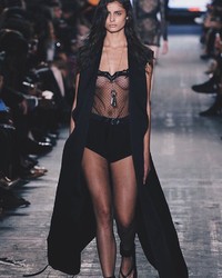 Taylor Marie Hill See Through At The New York Fashion Week