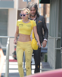 Miley Cyrus Nipple Pokes In A Yellow Top While Out In Los Angeles
