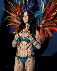 Adriana Lima See Thru Panties At VS Fashion Show