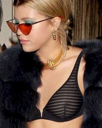 Sofia Richie Wearing A See Thru Bra