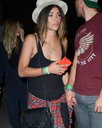 Jessica Szohr Braless See Through At The Neon Carnival