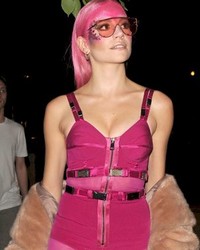 Pixie Lott Cameltoe In Hot Pink Outfit
