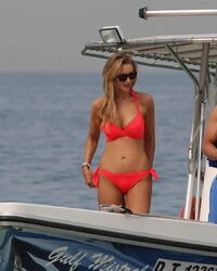 Catherine Tyldesley Looks Luxurious on A Boat
