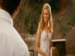 Maggie Grace cleavage , hot scene in Faster