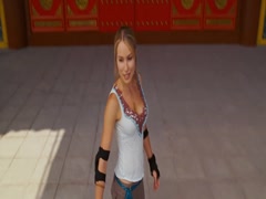 Sarah Carter wet, bikini scene in Dead Or Alive 2