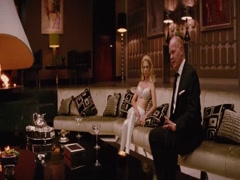 January Jones cleavage, hot scene in X-Men 11