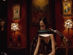 January Jones cleavage, hot scene in X-Men 13