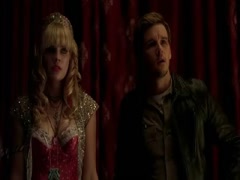 Jessica Clark cleavage , underware scene in True Blood 4