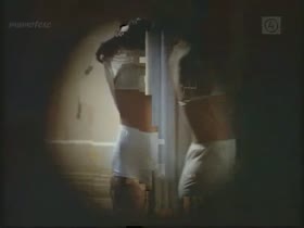 Brinke Stevens going naked in movie 3