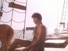Bo Derek bikini, topless scene in boat 19