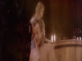 Jennifer Jason Leigh bed m boobs scene in Flesh+Blood (1985) 9