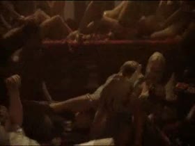 Lucy Lawless Costume , nude scene in Spartacus 17