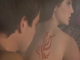 Janet Montgomery nude , bra scene in Skins 6