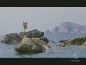 Alessia Merz nude, beach scene in Panarea 6