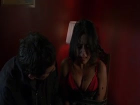 Sarah Shahi underware, cleavage scene in Guns for Hire 20
