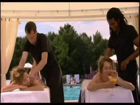 Marie Pape nude, side boobs scene in Camping paradis 13