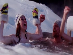 Felicity Jones nude, wet scene in Chalet Girl 11