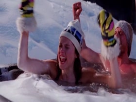 Felicity Jones nude, wet scene in Chalet Girl 12