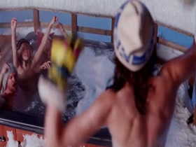 Felicity Jones nude, wet scene in Chalet Girl 14