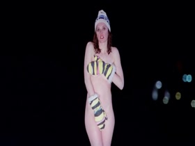 Felicity Jones nude, wet scene in Chalet Girl 20
