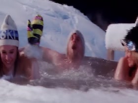 Felicity Jones nude, wet scene in Chalet Girl 4