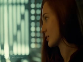 Dominique Provost-Chalkley & Katherine Barrell kissing, Lesbian in Wynonna Earp 1