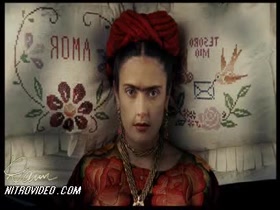 Salma Hayek Brunette , nude scene in Frida 5