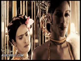 Salma Hayek boobs , Brunette scene in Frida 1